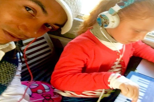 A selfie of Paulo and his daughter.